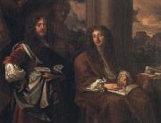 Sir Peter Lely Self-Portrait with Hugh May oil painting on canvas